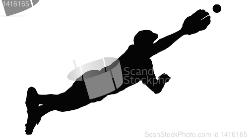 Image of Baseball Diving Fielder