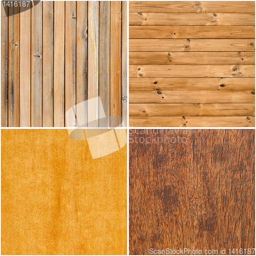 Image of Set of wooden textures