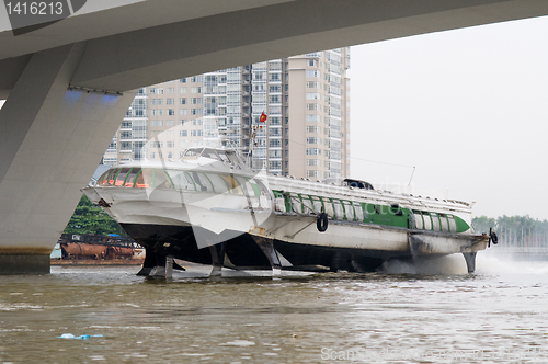 Image of Hydrofoil boat on Saigon River