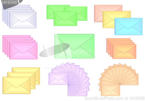 Image of  envelope icons 