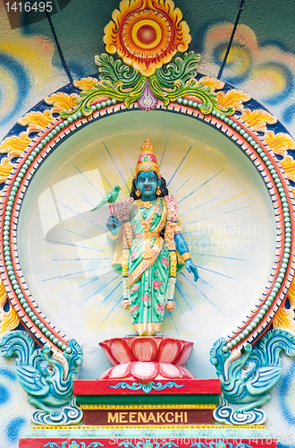 Image of Meenakshi, a Hindu Goddess