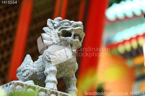 Image of Chinese lion statue