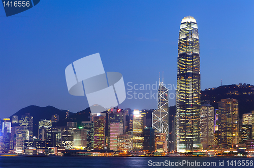 Image of Hong Kong skyline at night