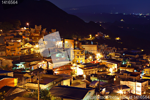 Image of jiu fen village at night