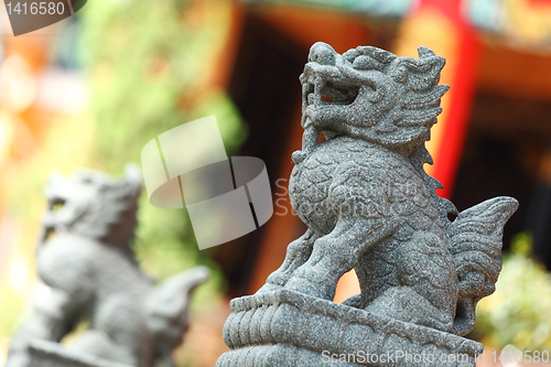 Image of Chinese lion statue