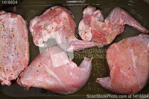 Image of raw rabbit meat