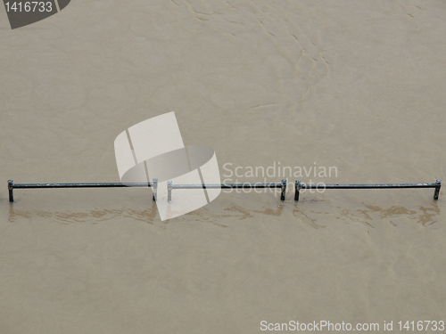 Image of River Po flood in Turin, Piedmont, Italy