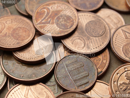 Image of Euro coins background