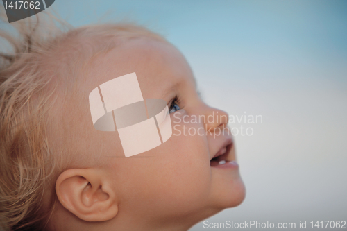 Image of Portrait of baby, soft focus