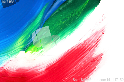 Image of paints on the white paper