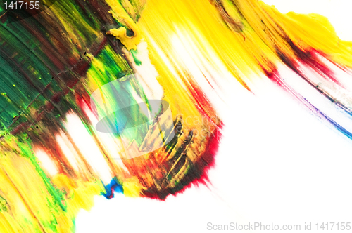 Image of paints on the white paper