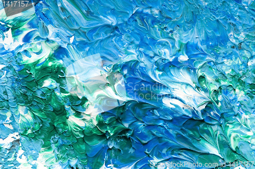 Image of paints on the white paper