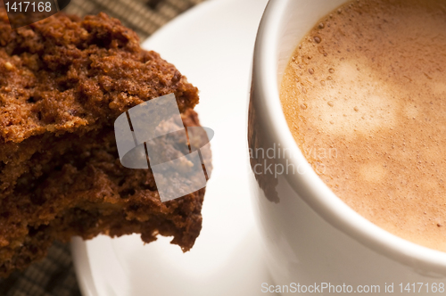 Image of Cookies with hot coffee