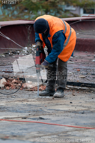 Image of Workman with Jackhammer