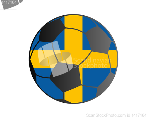 Image of Flag of Sweden and soccer ball