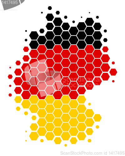 Image of Map and flag of Germany