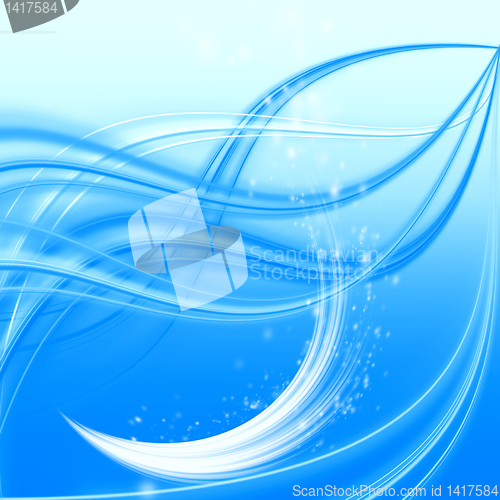 Image of abstract blue wave 