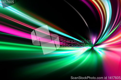 Image of abstract night acceleration speed motion 