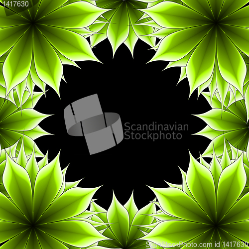 Image of abstract frame applique flower