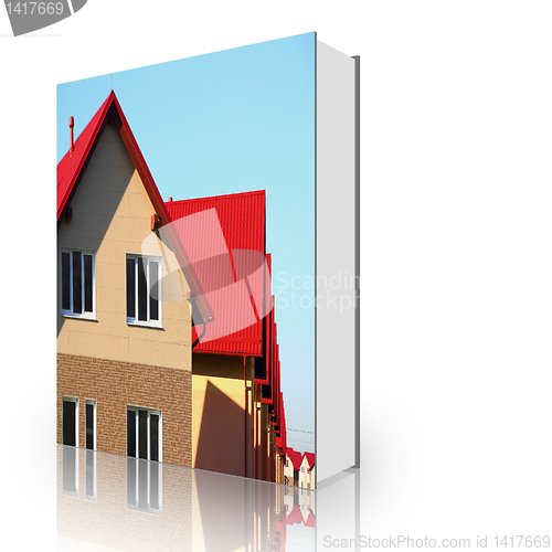 Image of Book house with a roof made of tiles