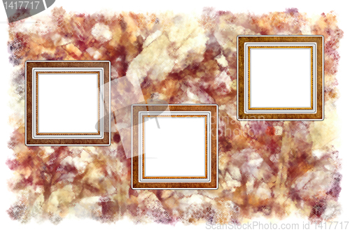 Image of frames old leather on a abstract art grunge background