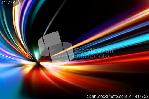 Image of abstract night acceleration speed motion 