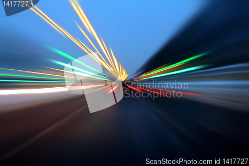 Image of abstract acceleration motion