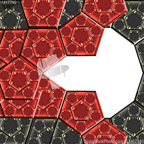 Image of metallic armor plates