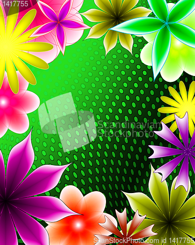 Image of abstract gradient flower 