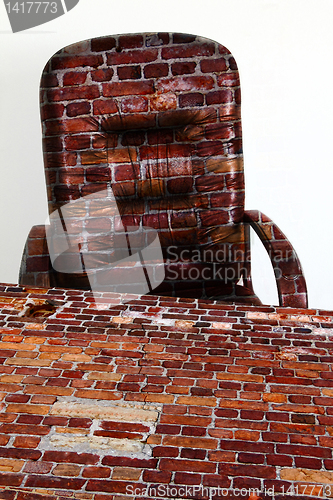 Image of chair and table in the abstract office