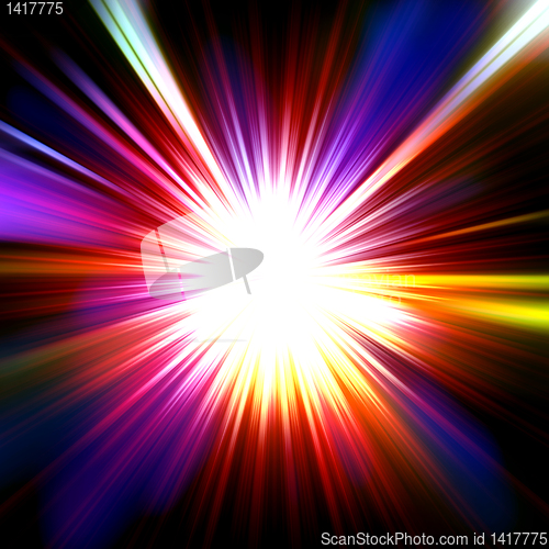 Image of abstract radiant star