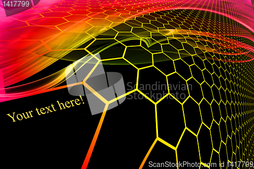 Image of gradient silhouette hexagonal grid pattern