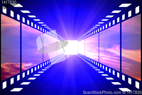 Image of clouds at sunset cinema pattern