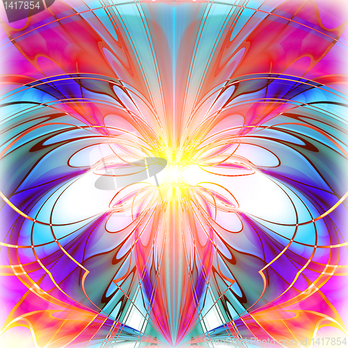 Image of abstract stained-glass design