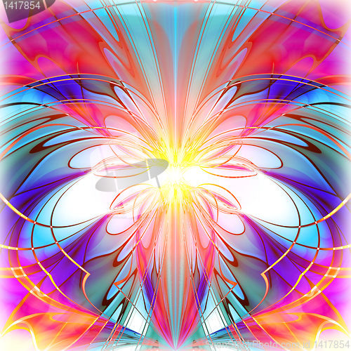 Image of abstract stained-glass design