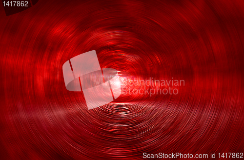 Image of abstract red radial tunnel