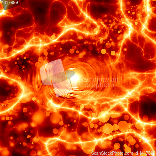 Image of glowing motion plasma and funnel