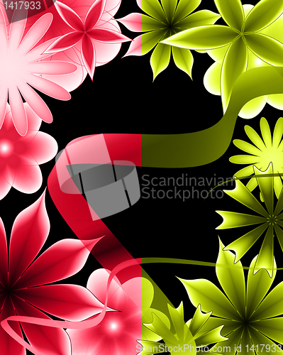 Image of abstract gradient flower 