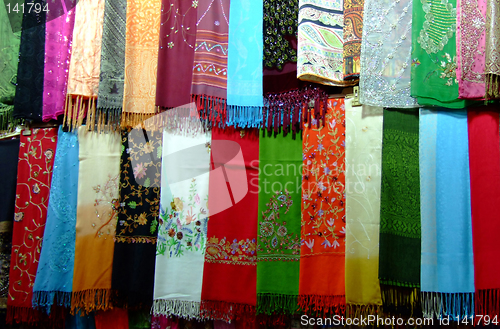 Image of Colorful silk scarves