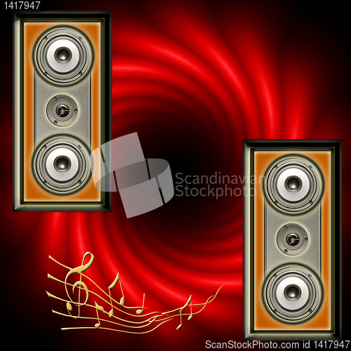 Image of acoustic speakers system