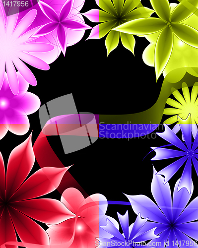 Image of abstract gradient flower 