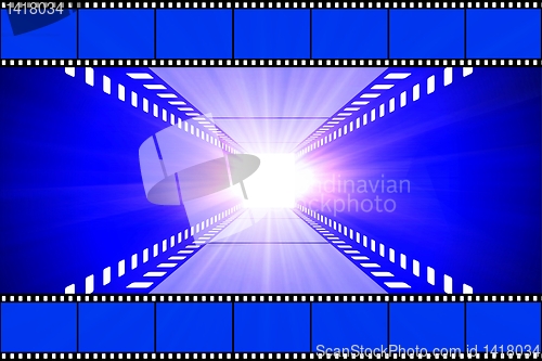 Image of cinema movie projector and film