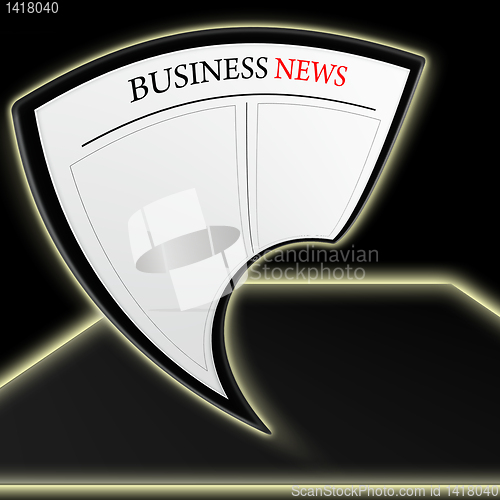 Image of business news on abstract tablet pc