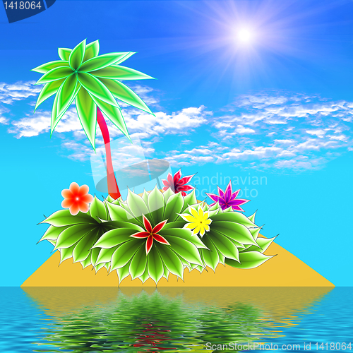 Image of abstract frame applique flower