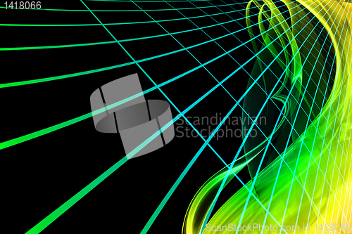 Image of gradient silhouette hexagonal grid pattern