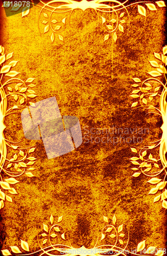 Image of vintage floral grunge background 