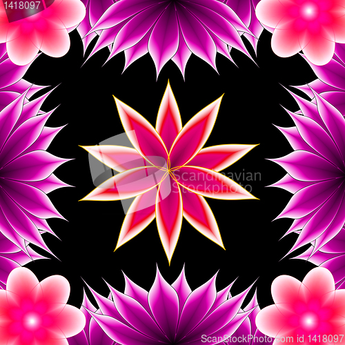 Image of abstract applique flower 