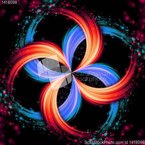 Image of glowing motion plasma and funnel