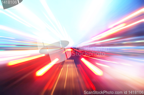Image of abstract acceleration motion