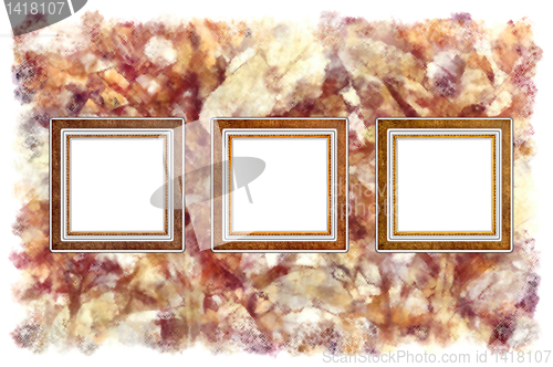 Image of frames old leather on a abstract art grunge background